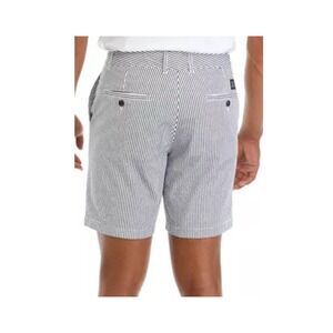 Men's Ben Sherman Striped Seersucker‎ Shorts Regular Fit W32 Stretch Navy White